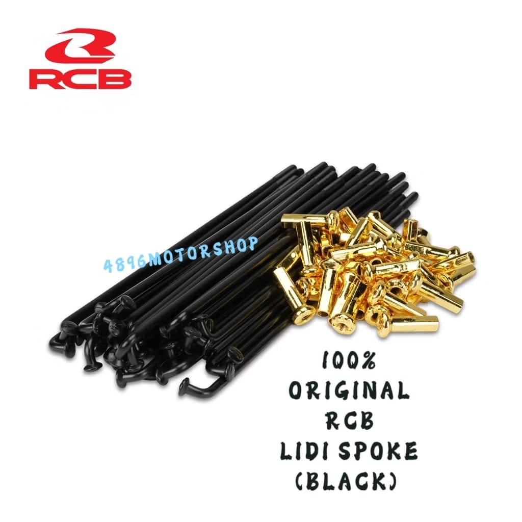 100% ORIGINAL RACING BOY RCB LIDI SPOKE RIM & SPOKES GOLD / CHROME ...