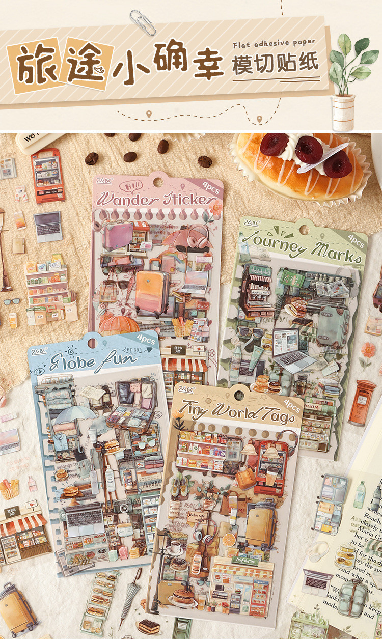 Journamm 4 Sheets PET Stickers for Journaling Scrapbook Supplies and ...