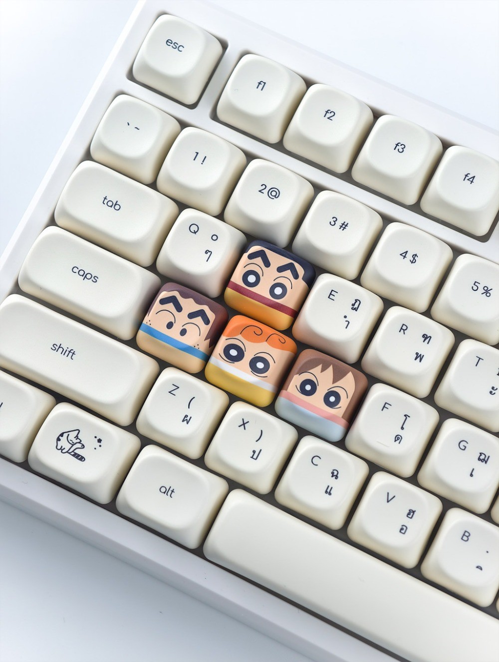 Crayon Shin-Chan Keycaps 6pcs PBT MOA Profile Dye Sublimation Wooting ...