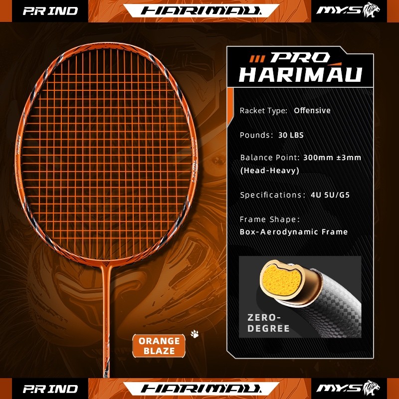 PRIND Racket Harimau Pro Reket Racket Badminton Racket Reket Raket ...