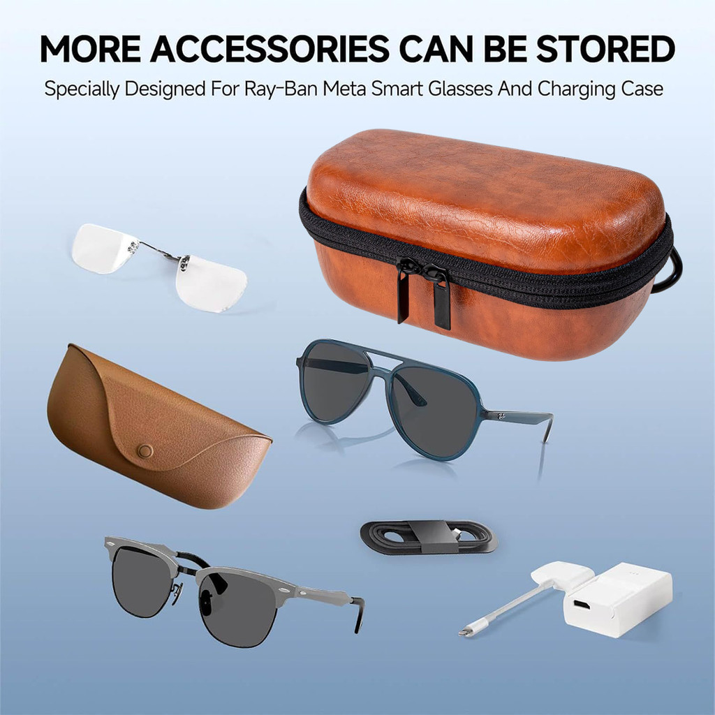 HdoorLink EVA Smart Glasses Protect Box For Meta/RayNeo/XREAL Glasses ...