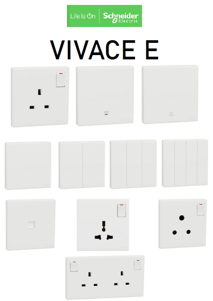 Schneider Vivace E Series Switches & Sockets 13A / Water Heater ...