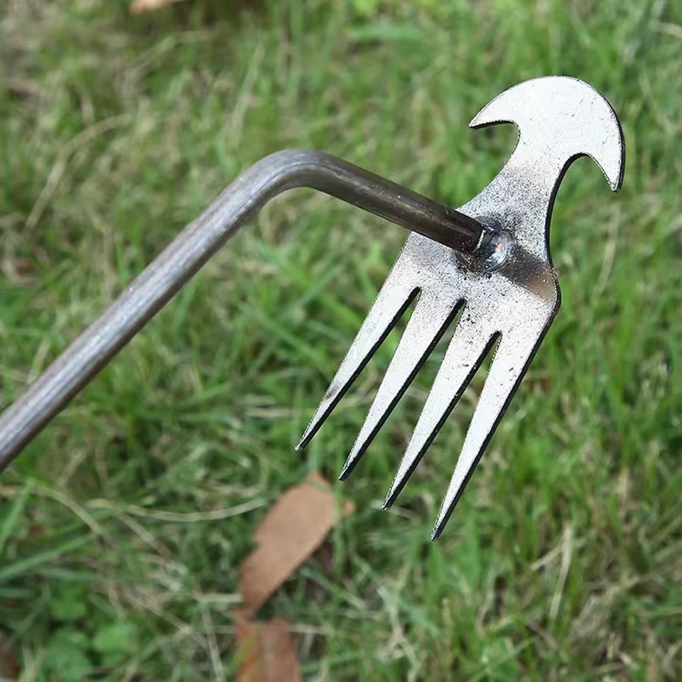 2 in 1 Garden Weeder Rake Tools Manual Weed Grass Rooting Shovel ...