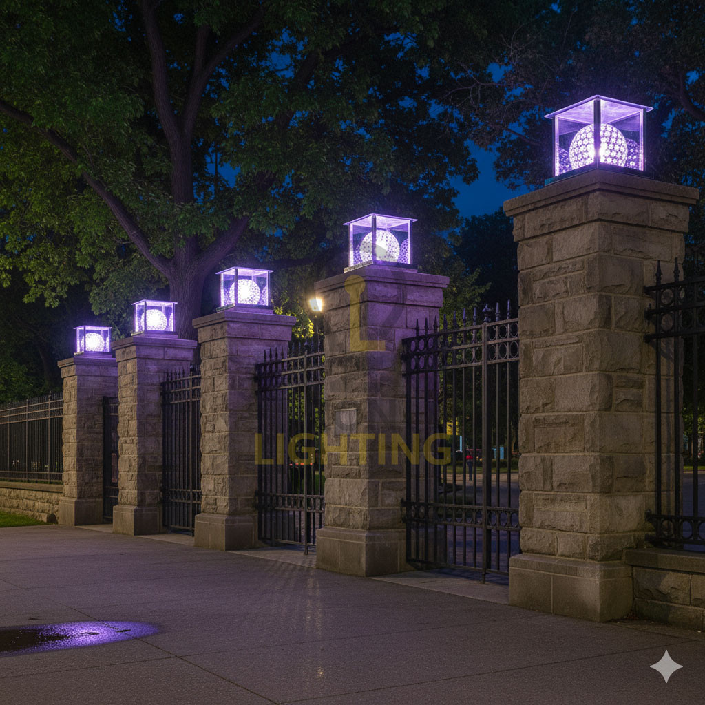 Crystal ball gate light stainless steel weatherproof gate light gate ...