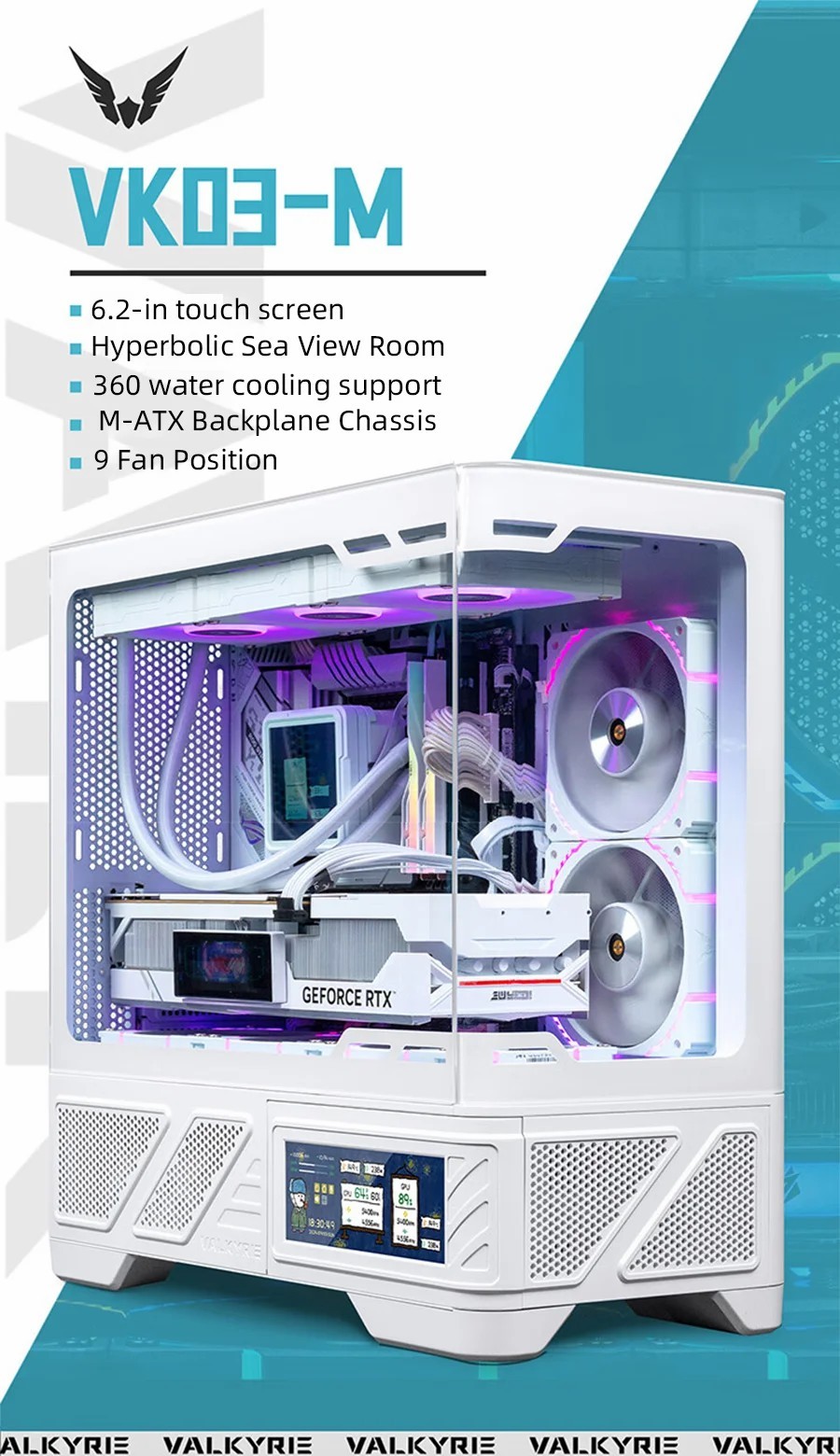 VALKYRIE VK-03M mATX PC Computer Casing with 6.2