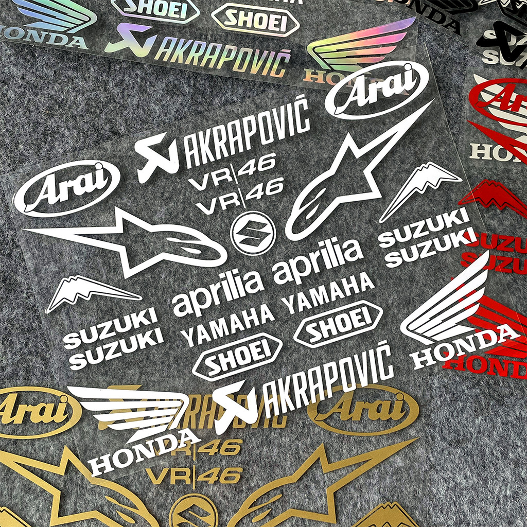 Motorcycle Helmet Stickers Vinyl Decal for Alpinestar Arai Shoei Raw ...