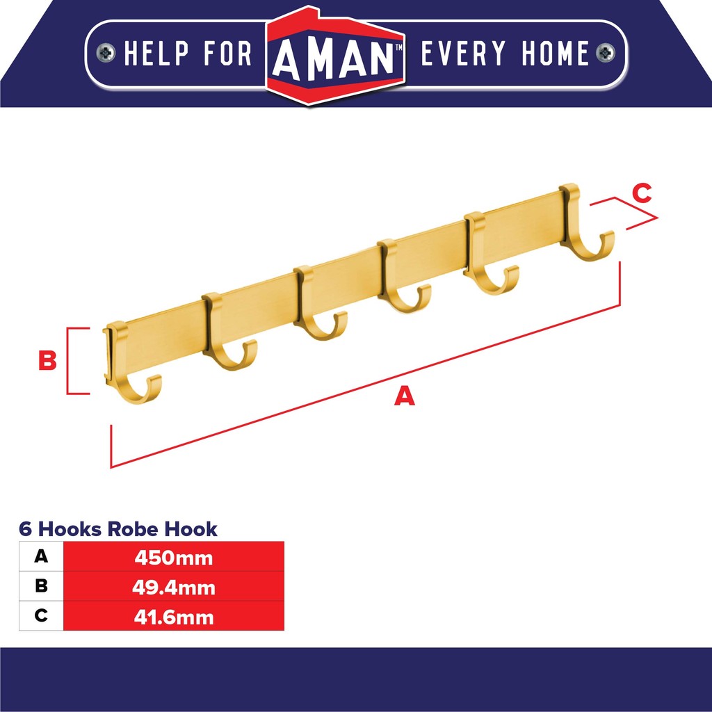 PREMIO Aluminium Toilet Storage Rack Toilet Roll Holder Robe Hooks ...