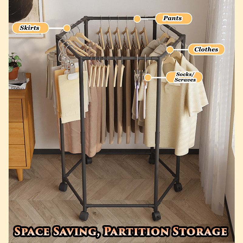 GDeal Laundry 360º Hexagonal Multifunctional Hanging Clothes Drying ...