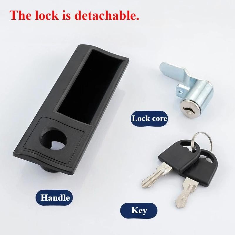 Stainless Steel File Cabinet Handle With Lock 2 Keys Plastic Clip Metal ...