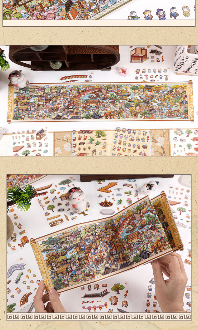 ENWEI 15 Pcs [Time Travel Masterpieces Series] Landscape Stickers 3D ...