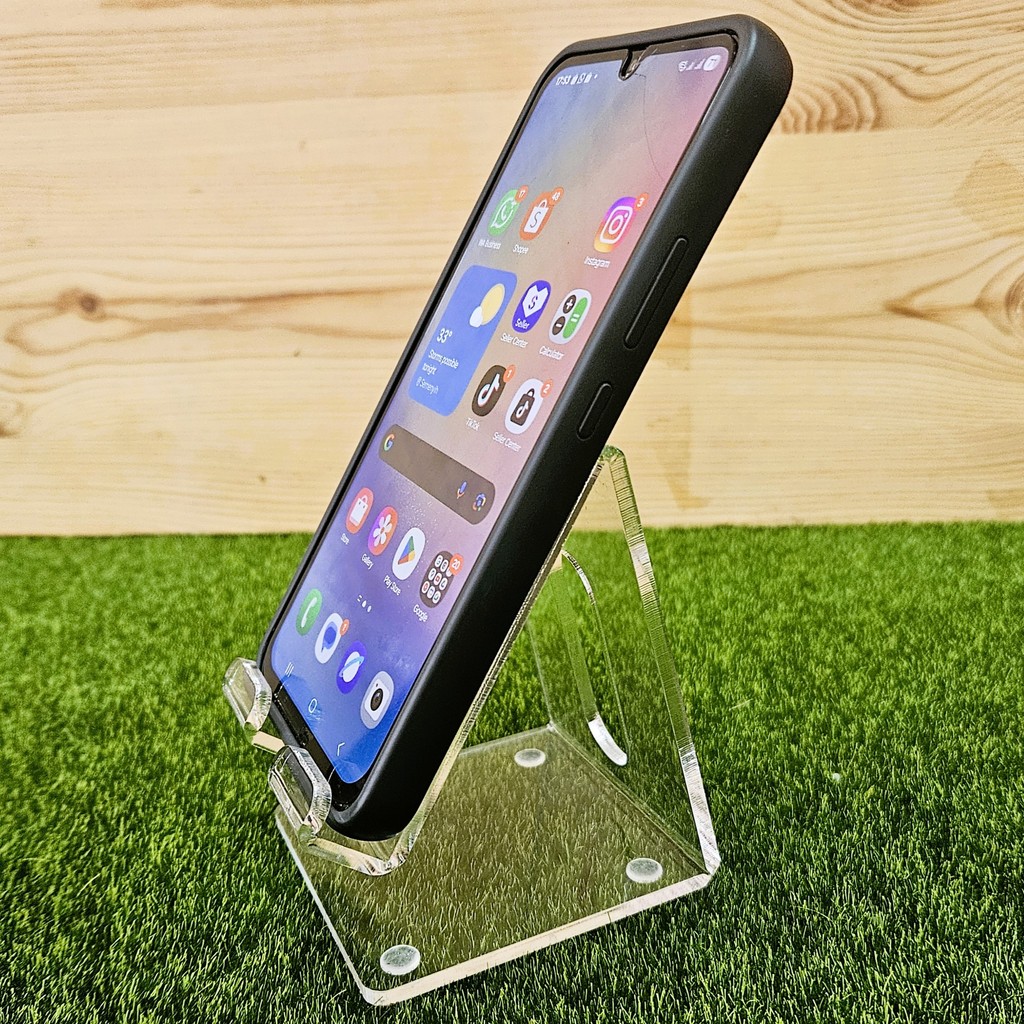 Ergonomic Acrylic Phone Stand Smartphones Non-Slip Adjustable Angle ...