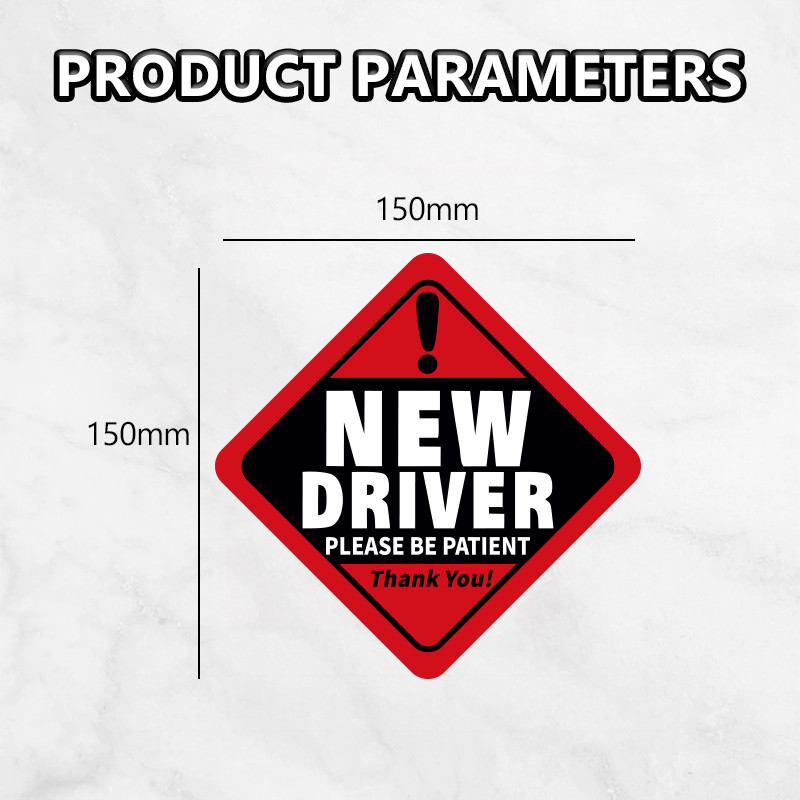Premium Sticker New Driver Notice Signage Car Sticker PVC Sticker ...