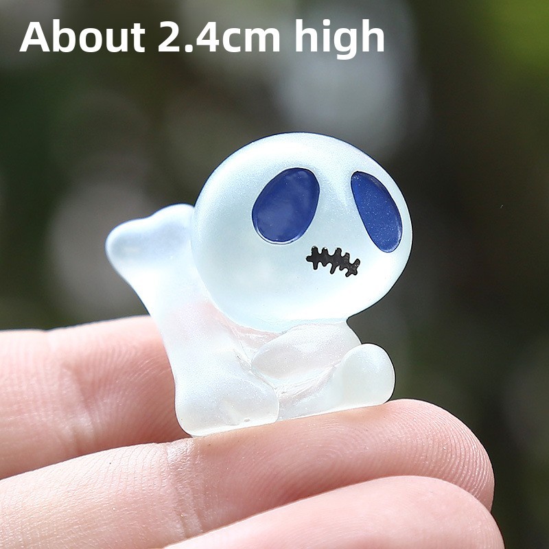 Resin Ghost Miniature Figurine With Glow Effect For Diy Micro ...