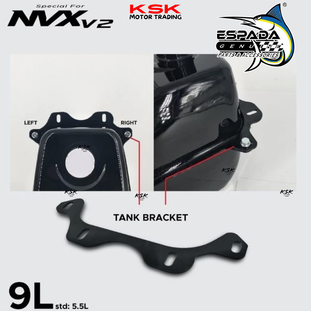 ESPADA BIGGER TANK PETROL OIL 9LITRE YAMAHA NVX 155 AEROX V1 V2 TANGKI ...