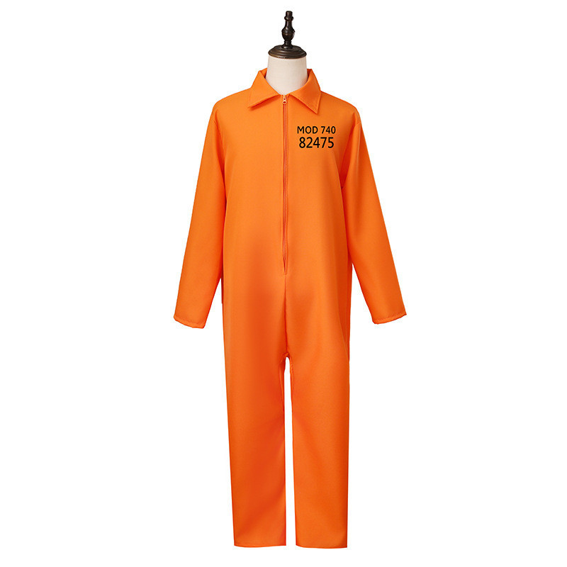 Halloween cos Prisoner Costume Cosplay Costume Prisoner Uniform Prison ...