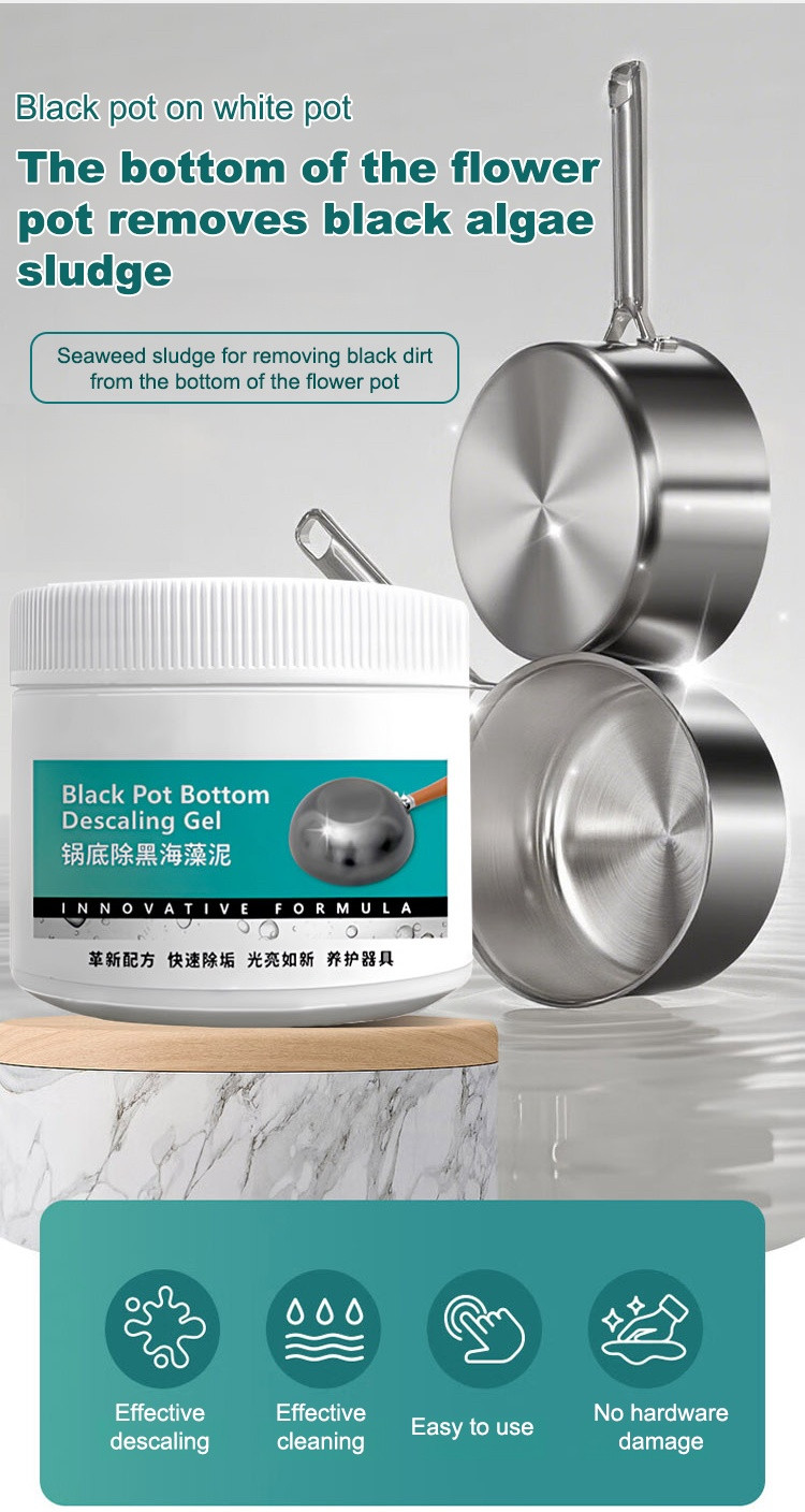 Pot Bottom Black Removal Seaweed Mud/Kitchen Cookware Stain Cleaner Pot ...
