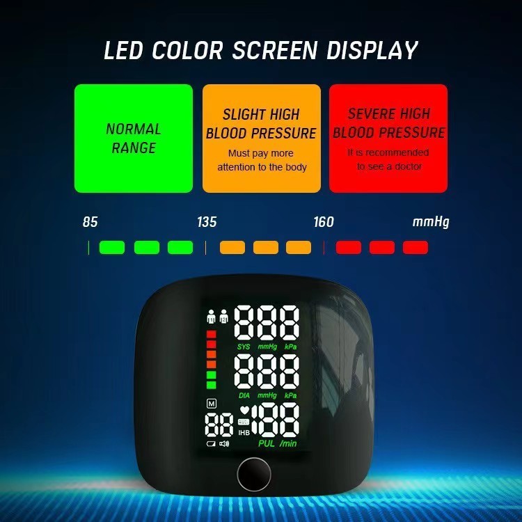 Cek Tekanan Darah Tinggi Rechargeable Wrist Blood Pressure Monitor High ...