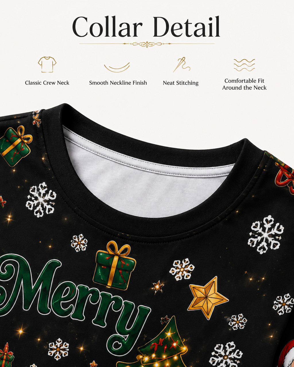 Christmas T Shirt Unisex Santa Tree Snowflake Graphic Short Sleeve Tee ...