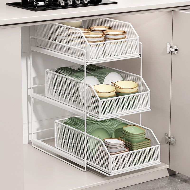 Kitchen Cabinet Pull-out Storage Rack Cabinet Layered Rack Multi-layer ...