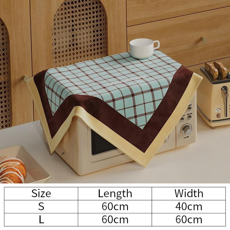 Microwave Dustproof Cloth Rice Cooker Cover Cloth Classic Grid Dust ...