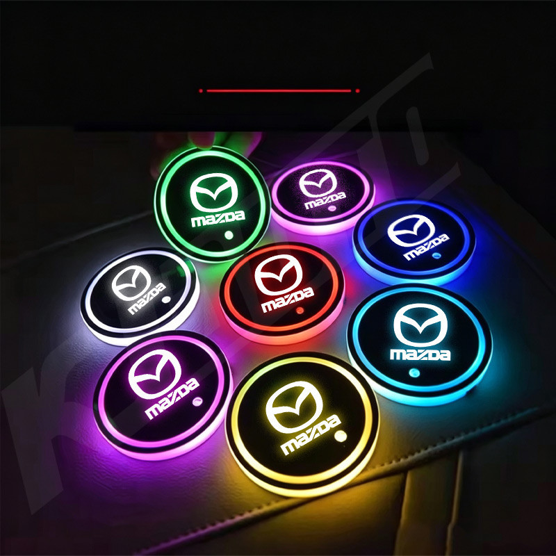 Jetour New 7 Color LED Car Cup Holder Light Luminous Coaster Water Cup ...