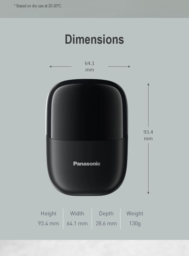 Panasonic x Hanpin 10.10 – PANASONIC ES-CM2B 2-BLADE PALM-SIZED SHAVER ...