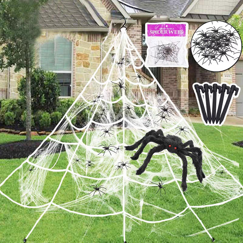 Halloween Accessories Black Spider Party Decoration Horror Fake Spider ...
