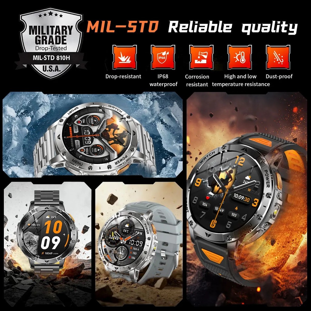 2026 New 1400mAh Clock 2.01' AMOLED Smart Watch Bluetooth Call ...