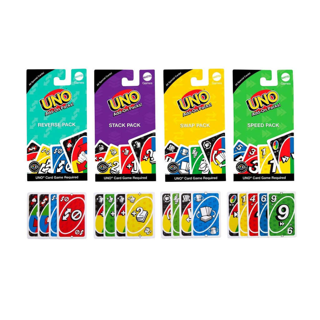 UNO 16 pcs Add-On Expansion Card Packs – Complete Set of 4 (Reverse ...