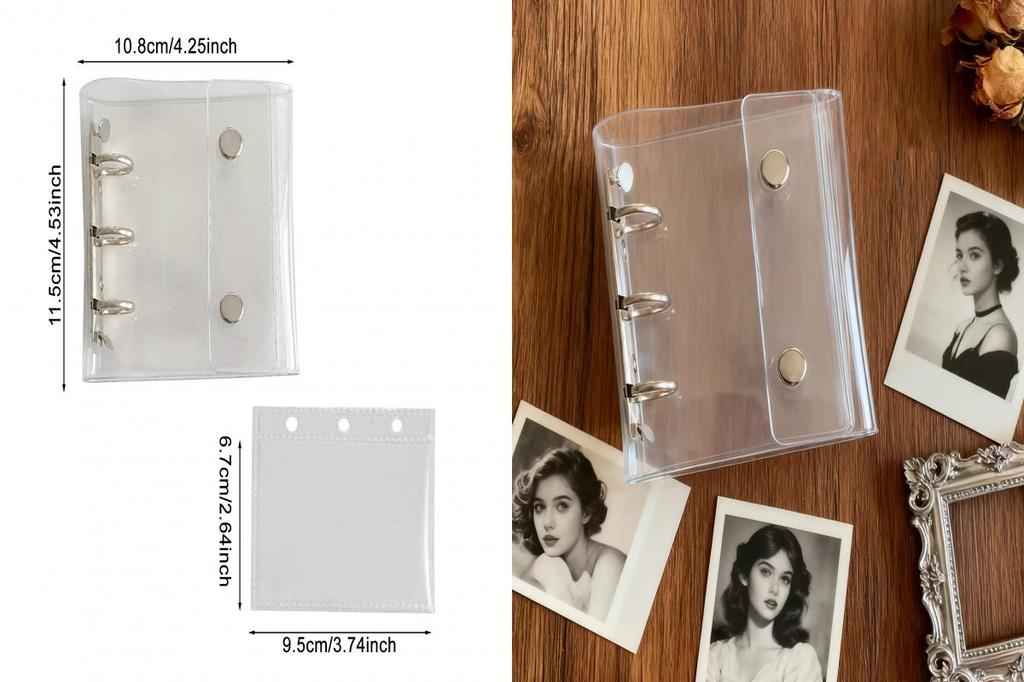 instylelady Transparent Budget Planner Loose-leaf Book Colorful Pvc ...