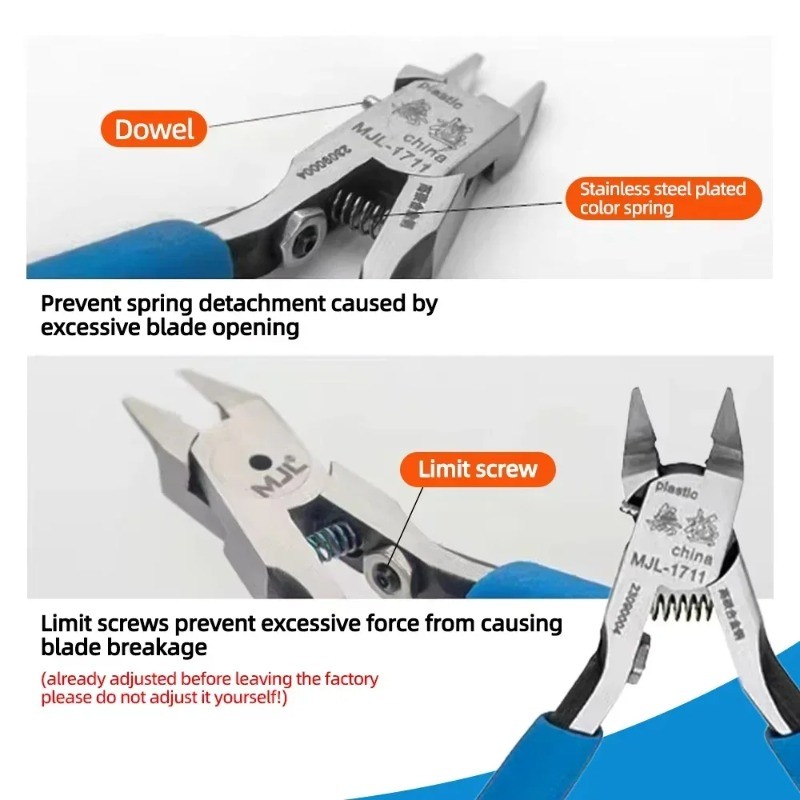 MJL M1711 Model Nippers Single Blade Nipper Ultra Thin Side Cutter for ...