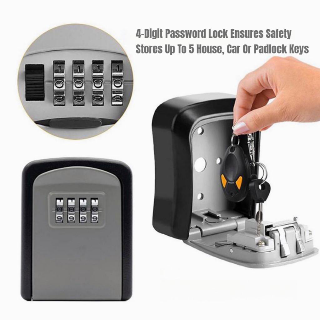 Wall Mounted Safe Key Box Portable Key Storage Lock Box Peti Kunci ...