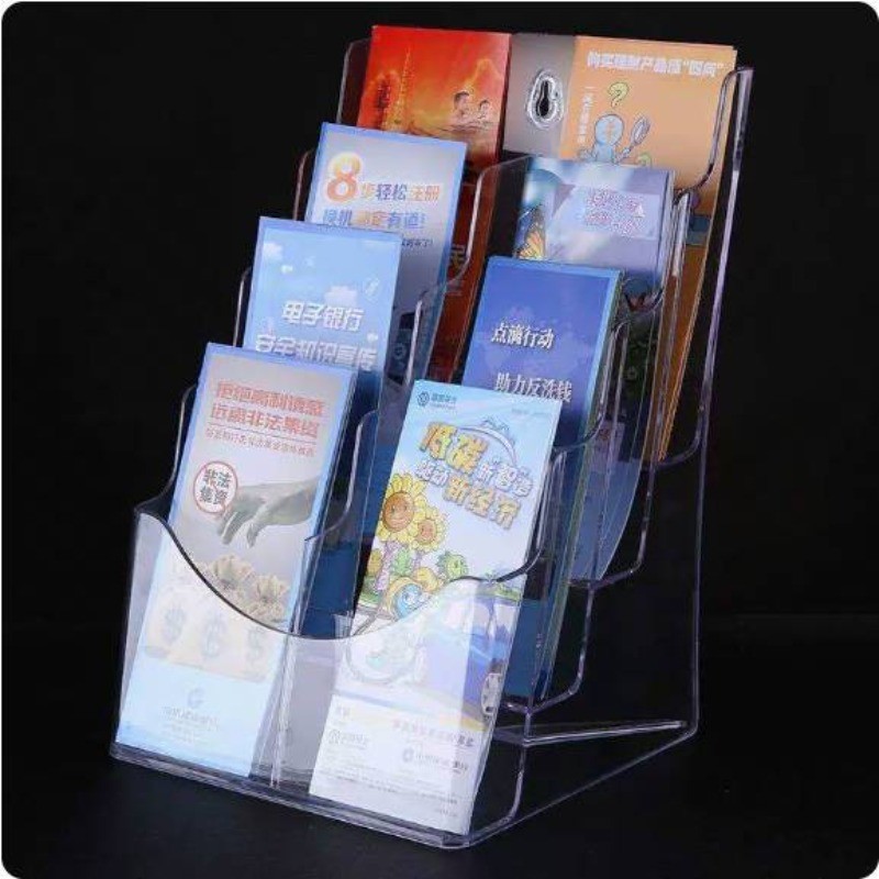 A4 A5 Brochure Stand 2/3/4 Tier Rack Wall Acrylic CD Display Stand ...