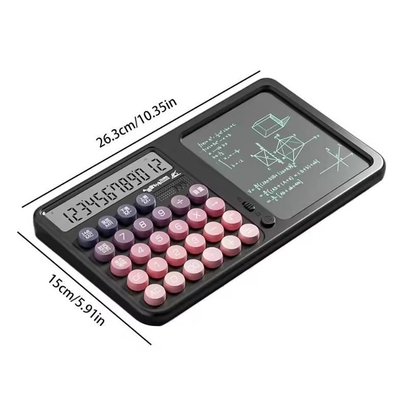 2 in 1 Calculator with Notepad Voice 12 Digits Function Calculators ...