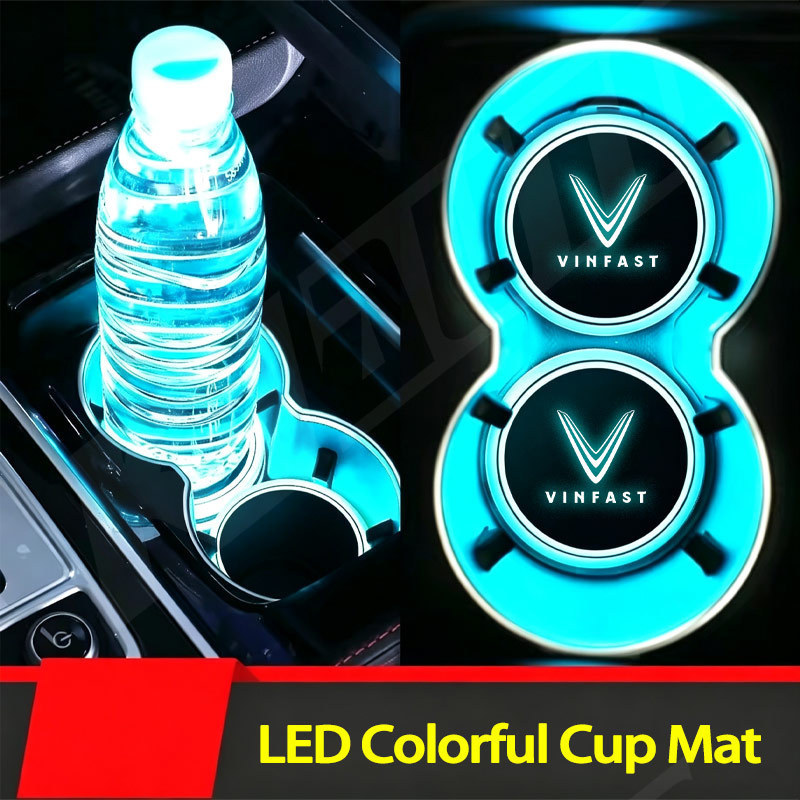 Jetour New 7 Color LED Car Cup Holder Light Luminous Coaster Water Cup ...