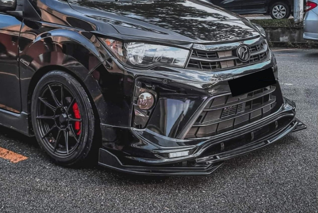 Perodua Bezza Front Bumper Diffuser Lip Wrap Angle Splitters Spoiler ...