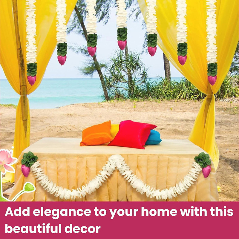 Diwali Artificial Marigold Toran Garland with Bell Door Hanging ...