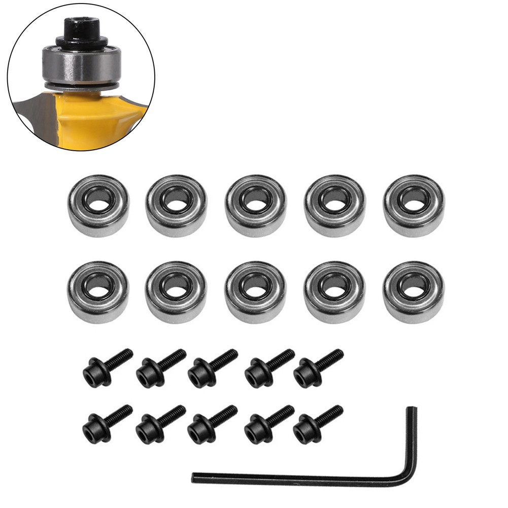 【SWTF】10Pcs Router Bits Top Mounted Ball Bearings Guide for Router Bit ...