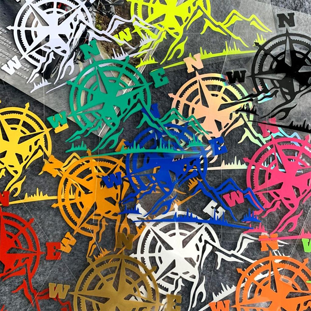 Compass reflective vinyl sticker for Honda yamaha suzuki Racing ...