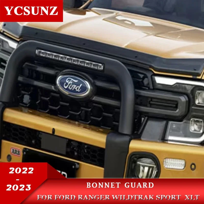Bonnet Guard Protector For Ford Ranger Wildtrak 2023 2024 2025 Raptor ...