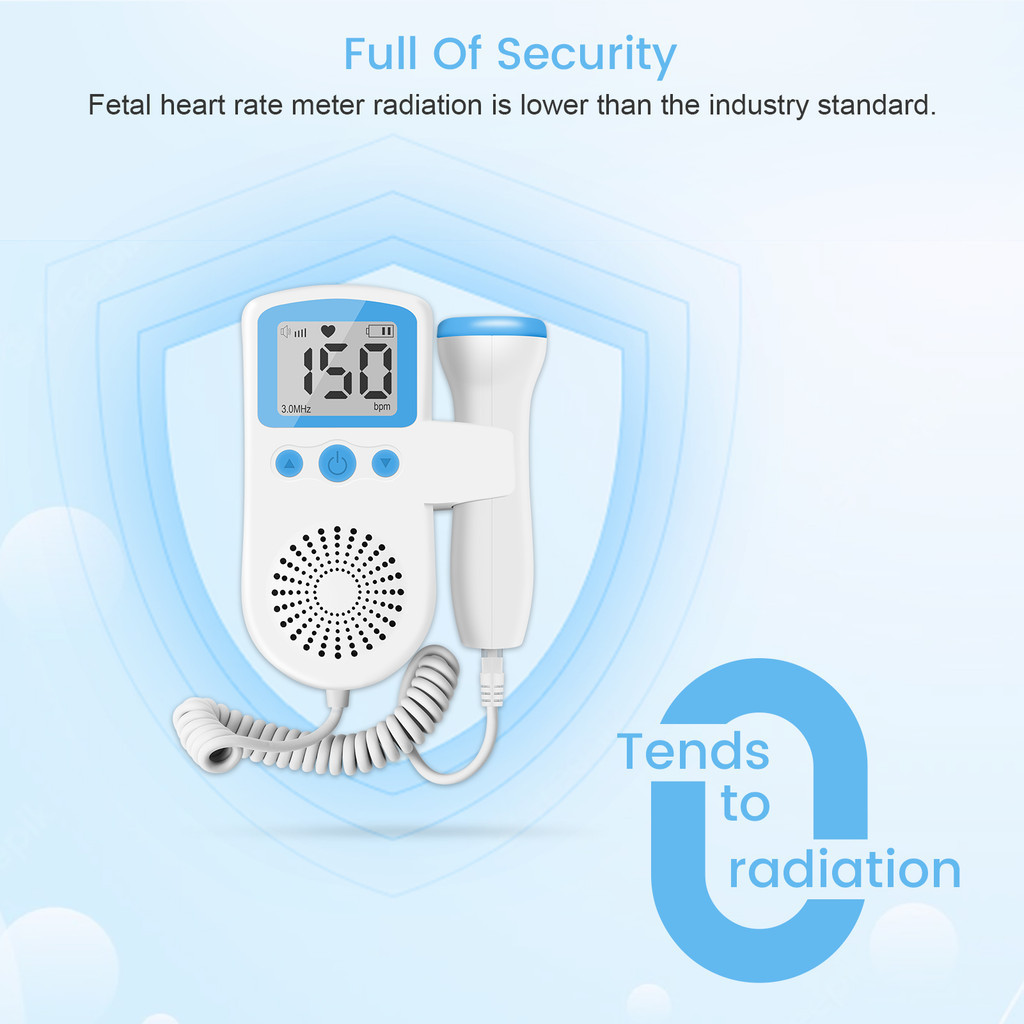 Fetal Doppler Ultrasound Baby Heart Monitor with Free Gel Portable ...