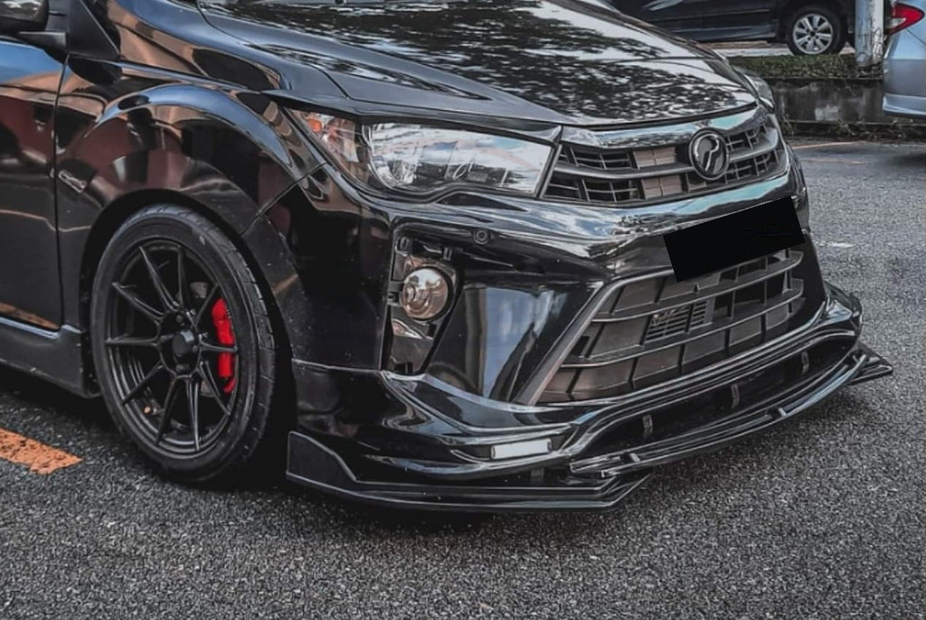 Perodua Bezza Front Bumper Diffuser Lip Wrap Angle Splitters Spoiler ...