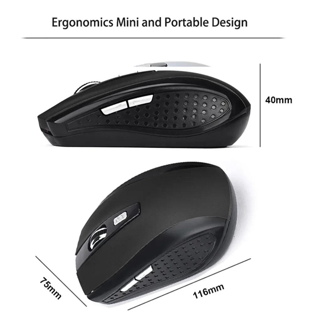 Wireless Mouse Gaming Mouse 2.4G+ Bluetooth Dual Mode Ergonomic Mouse 6 ...