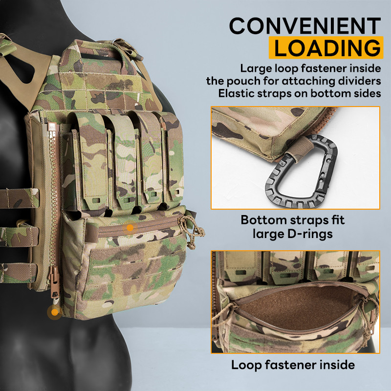 IDOGEAR Tactical Backpack Quad Mag Pouch Multi-purpose Support Backpack ...