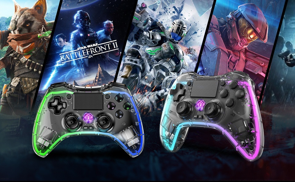 Wireless Controller Compatible with PS4/PS4 Pro/PS4 Slim/PC with Touch ...