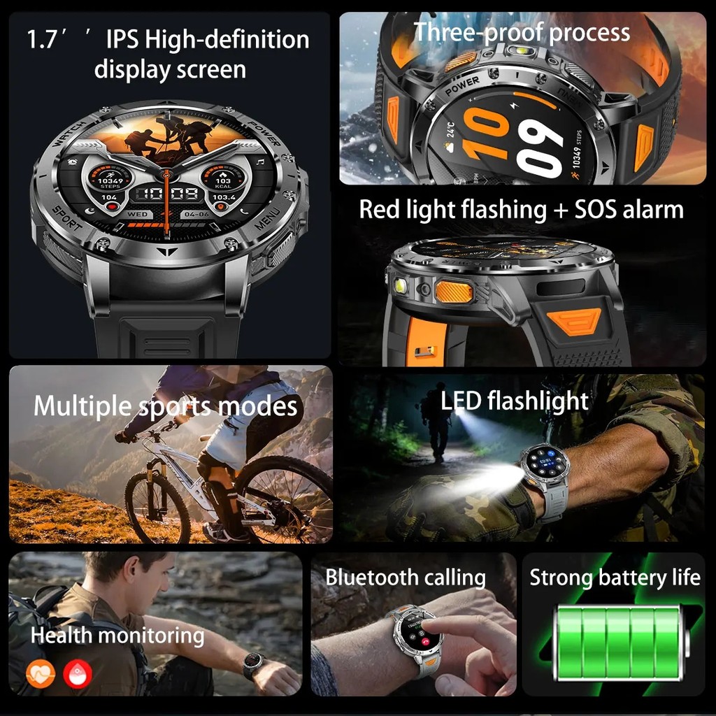 2026 New 1400mAh Clock 2.01' AMOLED Smart Watch Bluetooth Call ...