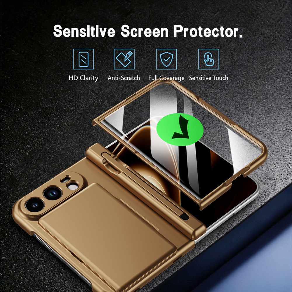 KEYSION Card Holder Fold Phone Case for iPhone Duo Hard PC Hinge ...