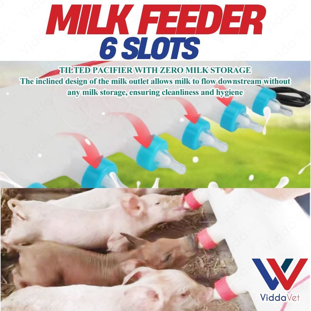 View of 6 Slots Milk Feeder - Multi-Nipple System for Young Livestock Feeding ...