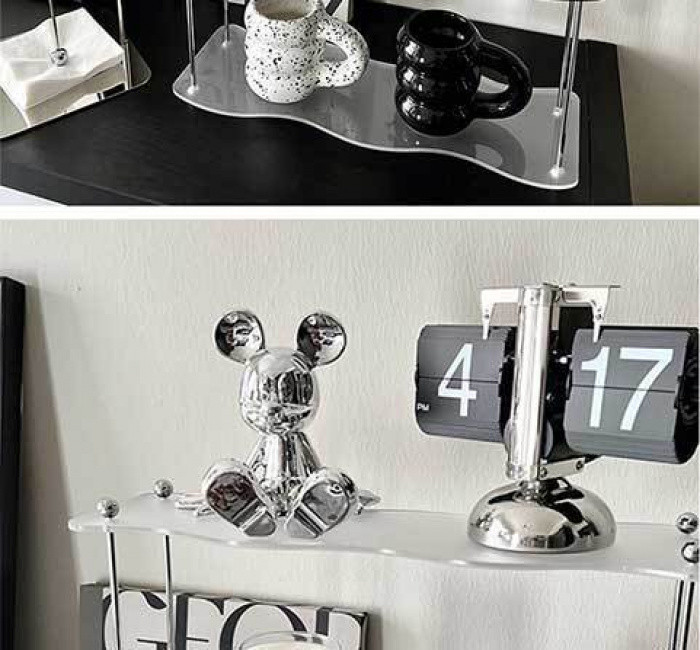 Nordic ins Style Three-Layer Contrast Color Shelf Desktop Multi-Layer ...