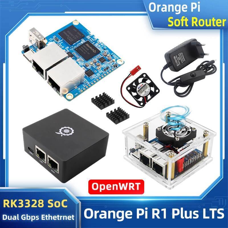 Orange Pi R1 Plus LTS Rockchip RK3328 1GB RAM Run OpenWRT OS Android 9 ...